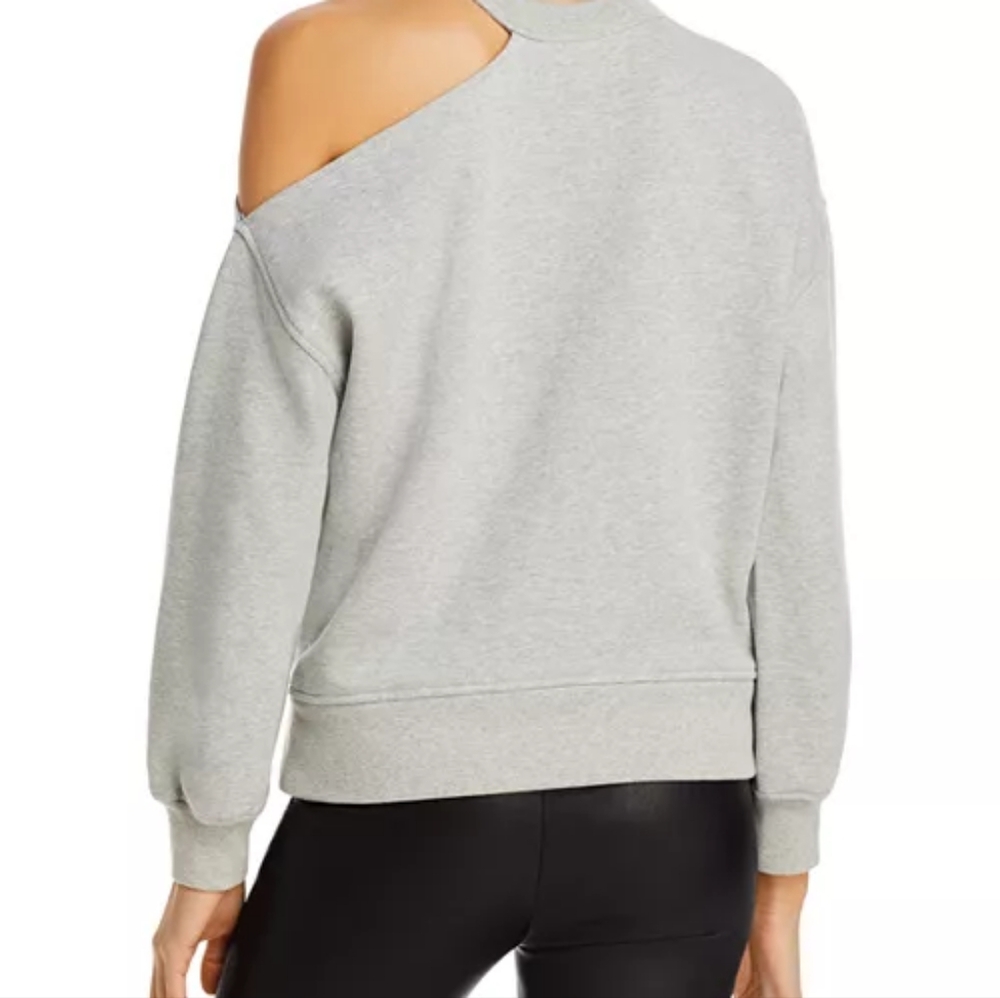 Rails Women's Light Gray Off-the-Shoulder Sweater - Picture 3 of 8